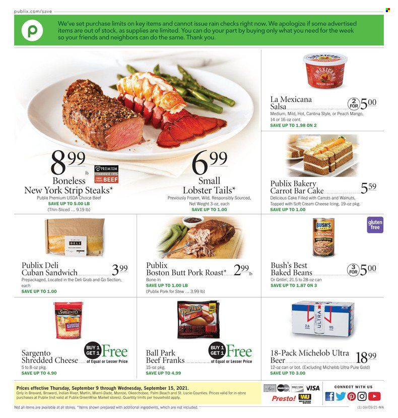 Publix ad - 09/09/2021 - 09/15/2021. Page 1