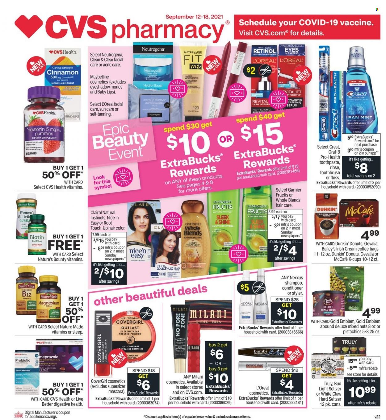 CVS Pharmacy ad - 09/12/2021 - 09/18/2021. Page 1