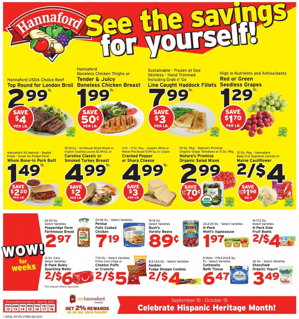 Hannaford ad - 09/12/2021 - 09/18/2021. Page 1