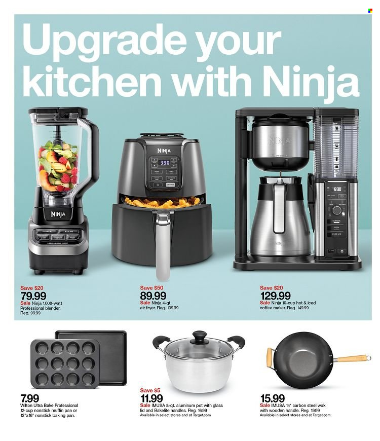 thumbnail - Target Flyer - 09/12/2021 - 09/18/2021 - Sales products - iced coffee, Target, lid, pot, pan, wok, coffee machine, blender, air fryer. Page 10.