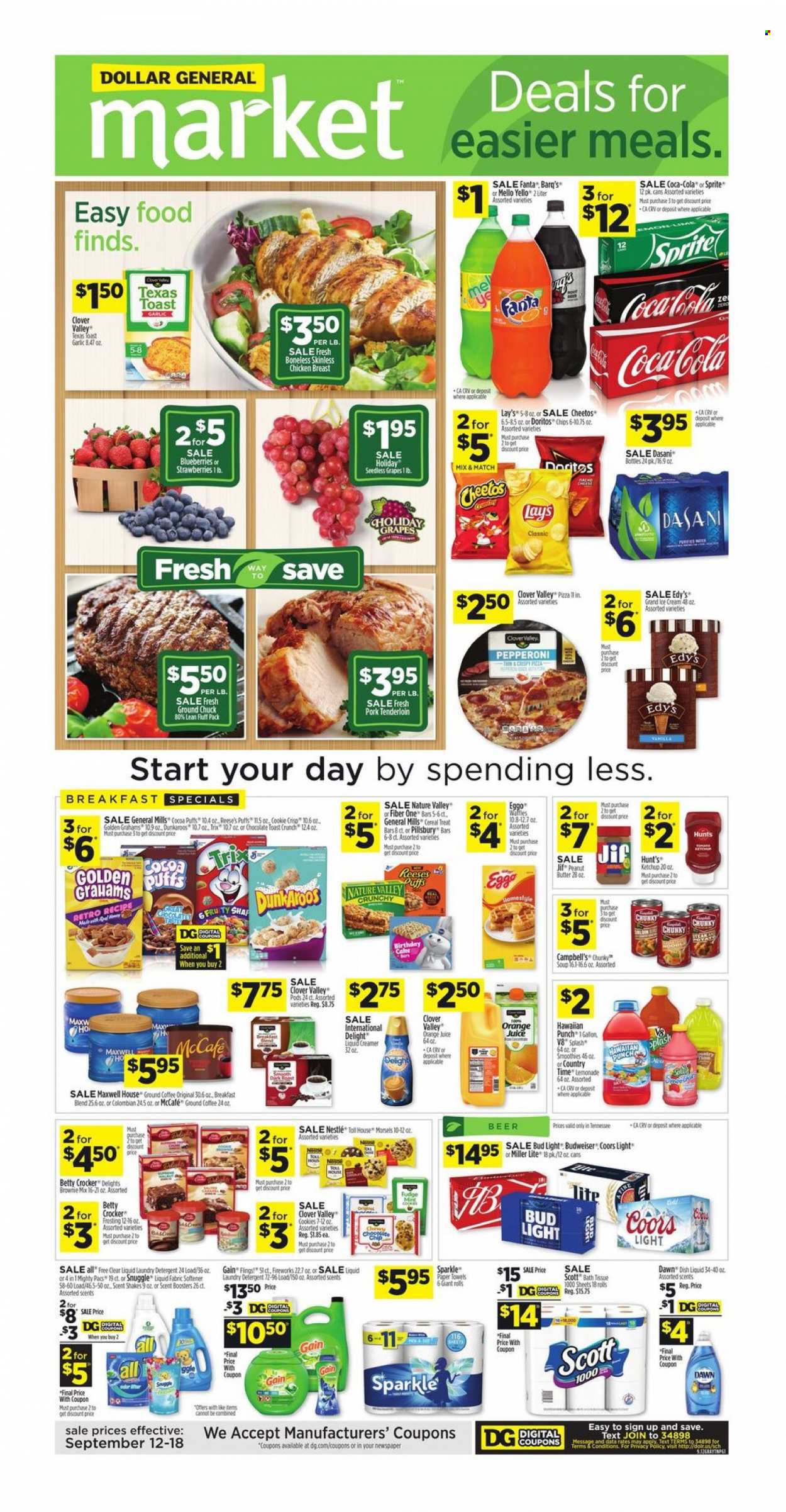 Dollar General ad - 09/12/2021 - 09/18/2021. Page 1