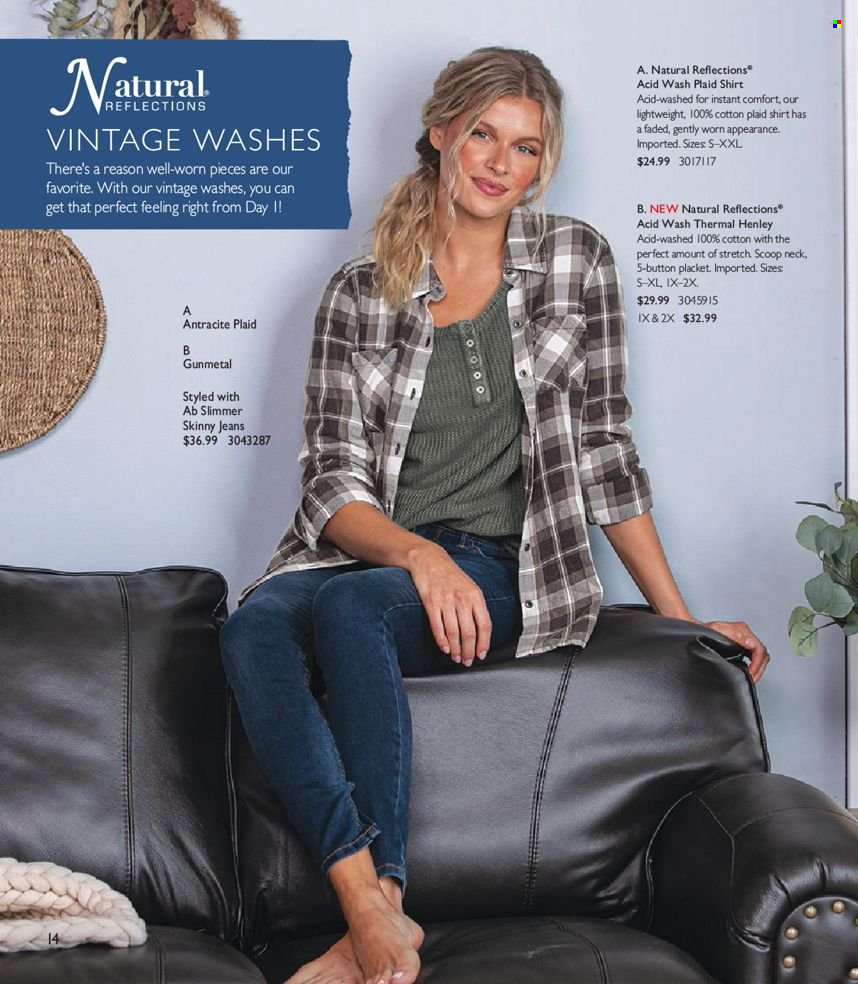 thumbnail - Cabela's Flyer - Sales products - jeans, shirt. Page 14.