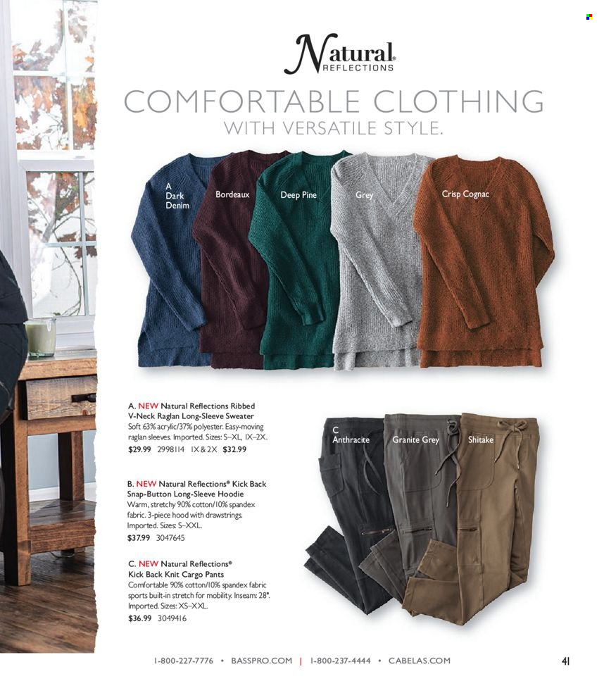 thumbnail - Cabela's Flyer - Sales products - cargo pants, pants, sweater, hoodie. Page 41.