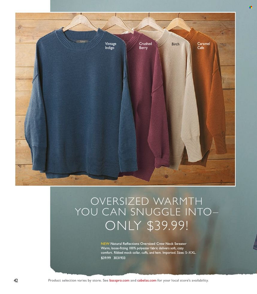 thumbnail - Cabela's Flyer - Sales products - sweater. Page 42.