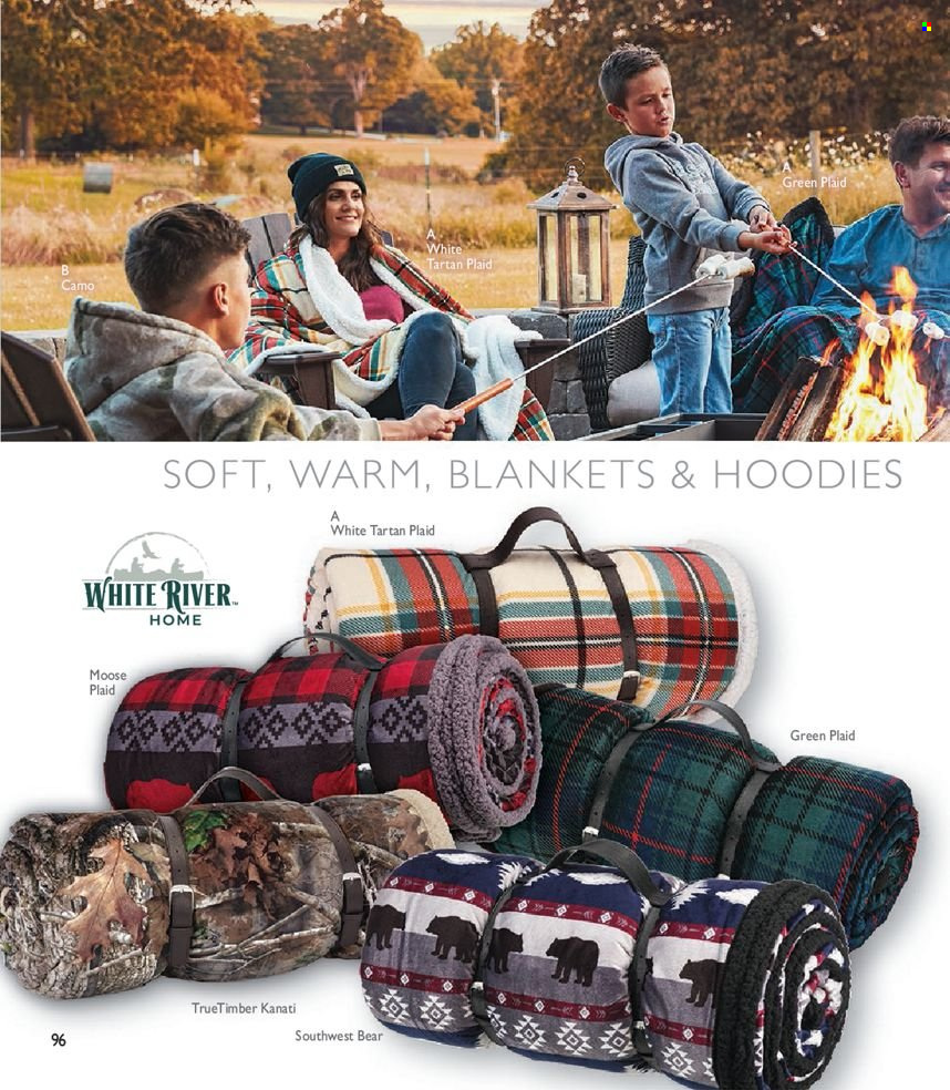 thumbnail - Cabela's Flyer - Sales products - blanket, hoodie. Page 96.
