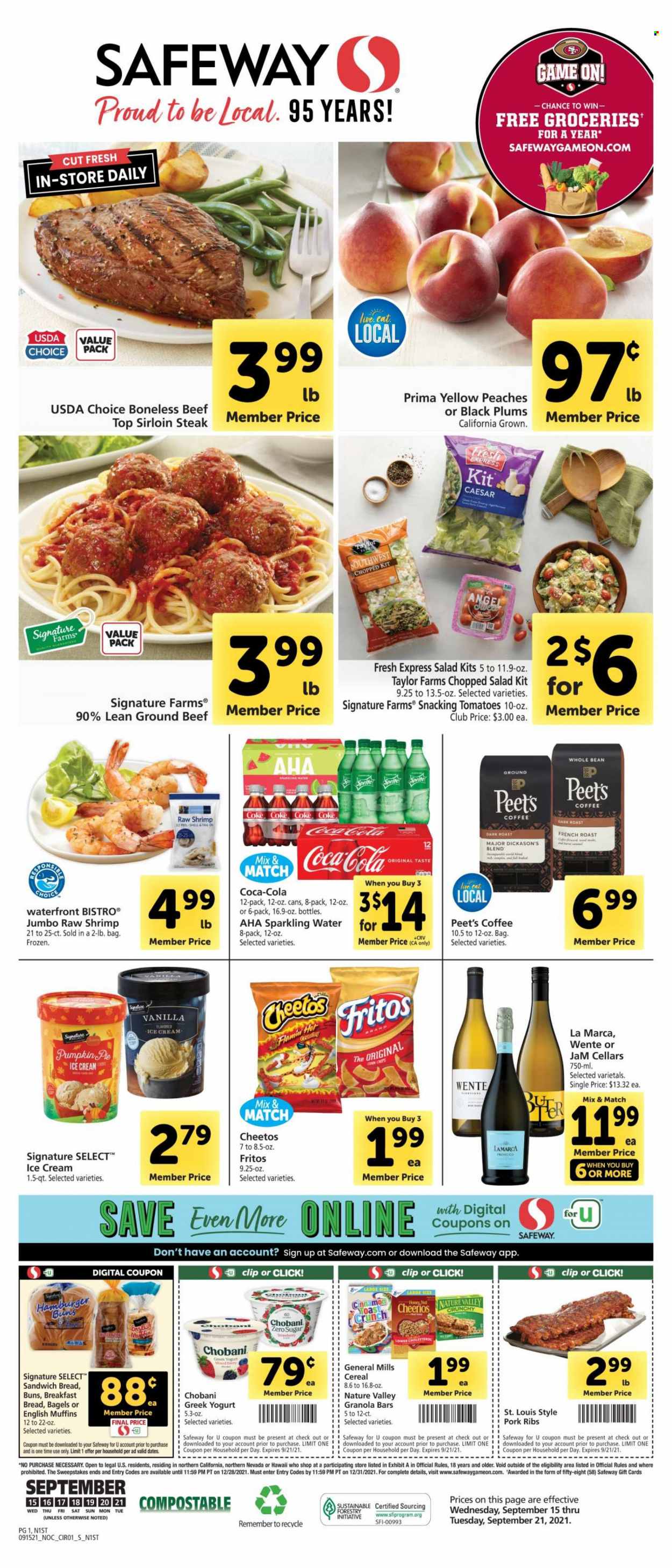 Safeway ad - 09/15/2021 - 09/21/2021. Page 1