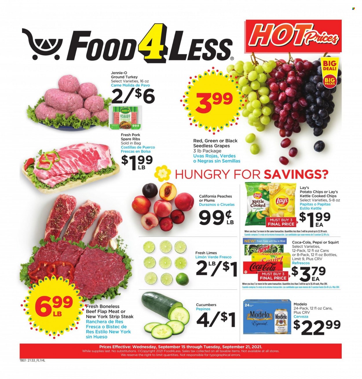 Food 4 Less ad - 09/15/2021 - 09/21/2021. Page 1
