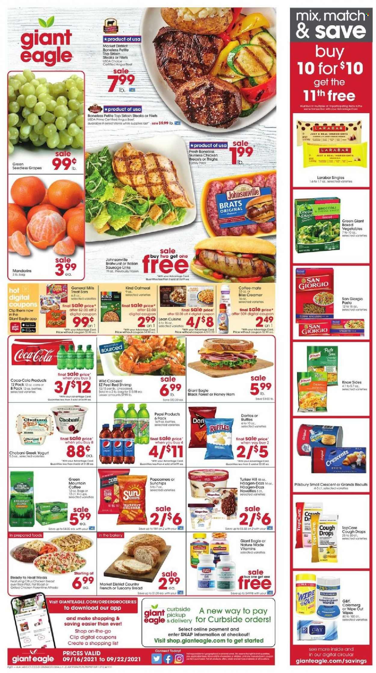 Giant Eagle ad - 09/16/2021 - 09/22/2021. Page 1