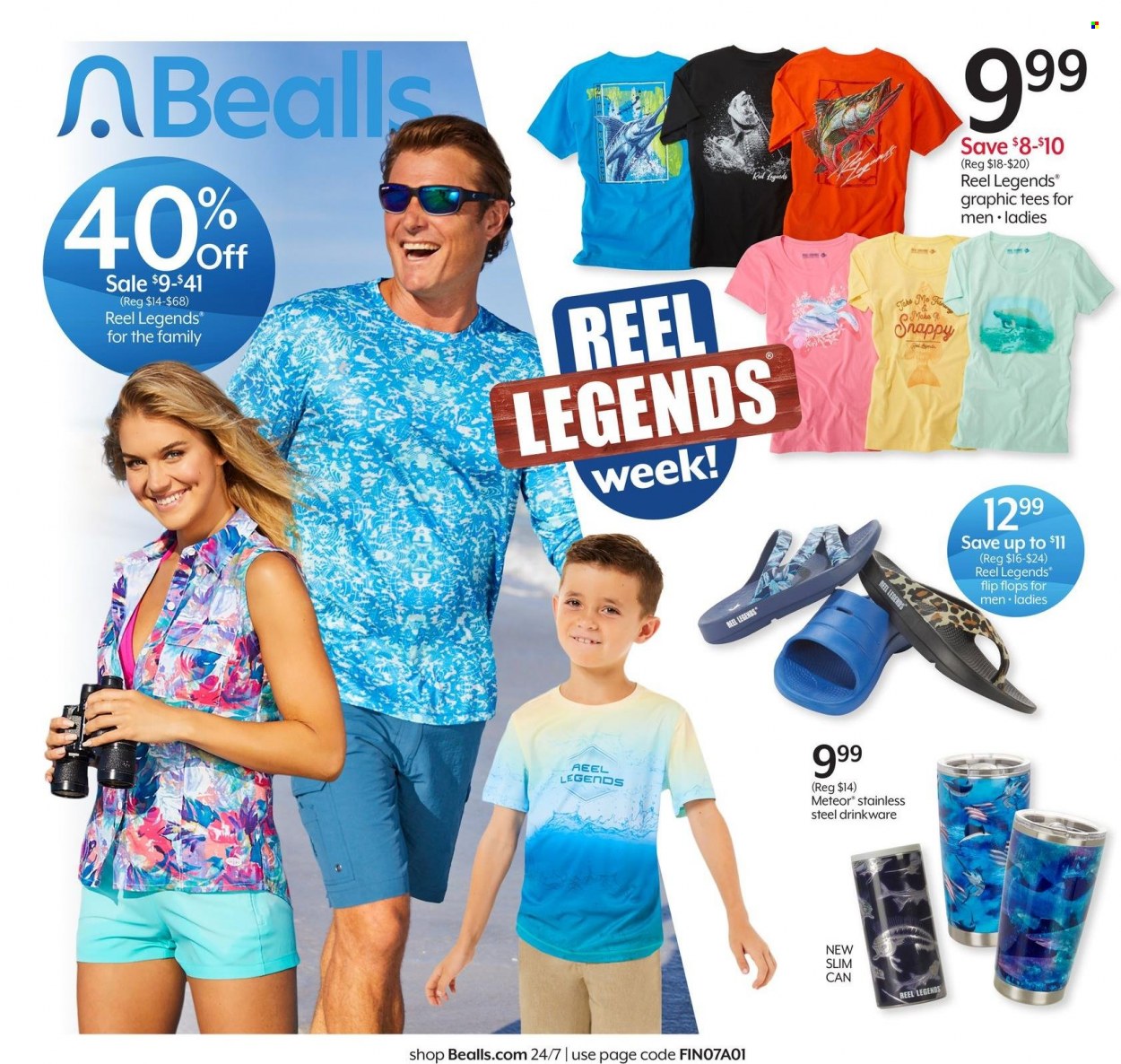 thumbnail - Bealls Florida Flyer - 09/15/2021 - 09/21/2021 - Sales products - flip flops, Reel Legends. Page 1.