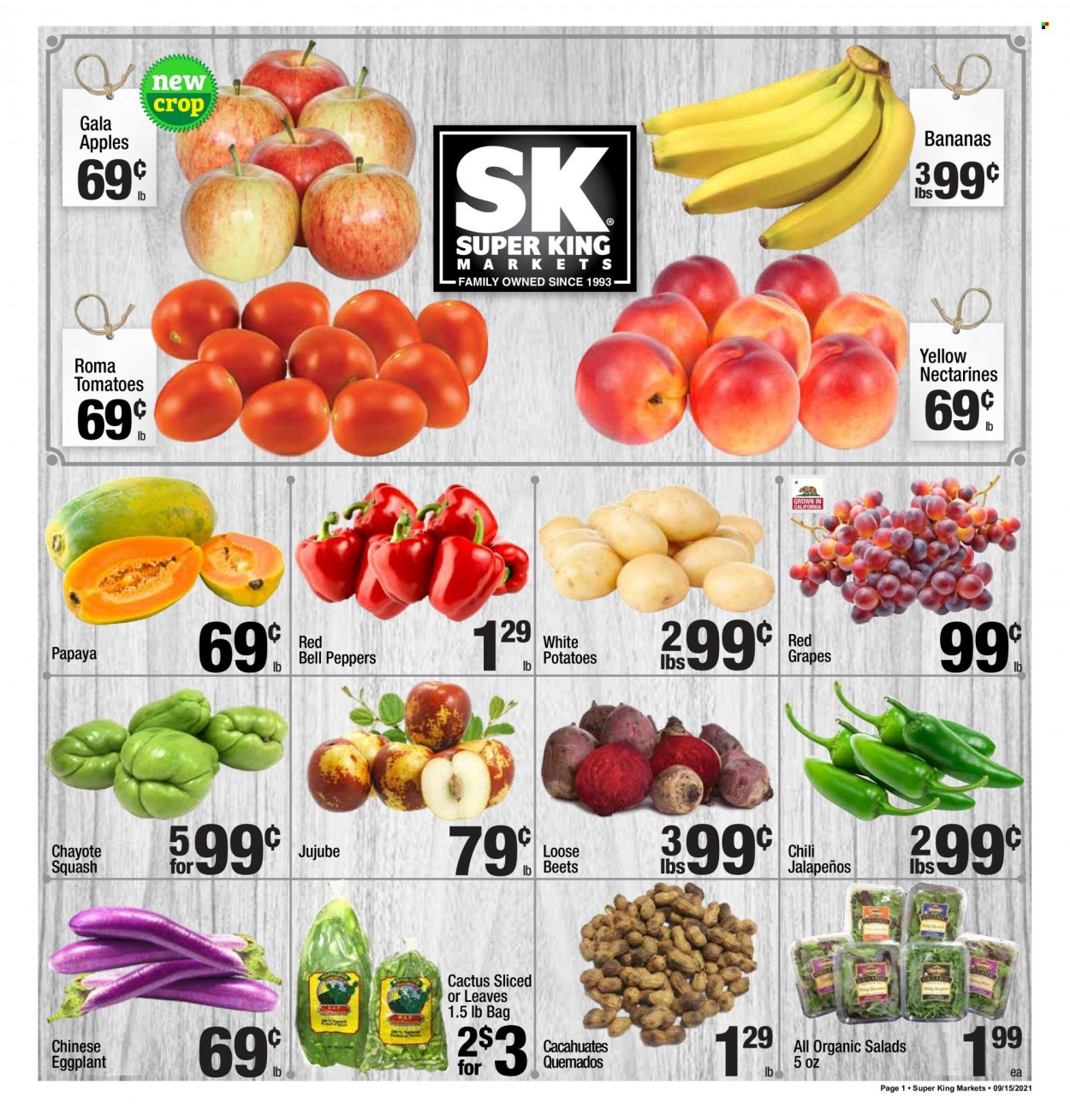 Super King Markets ad - 09/15/2021 - 09/21/2021. Page 1