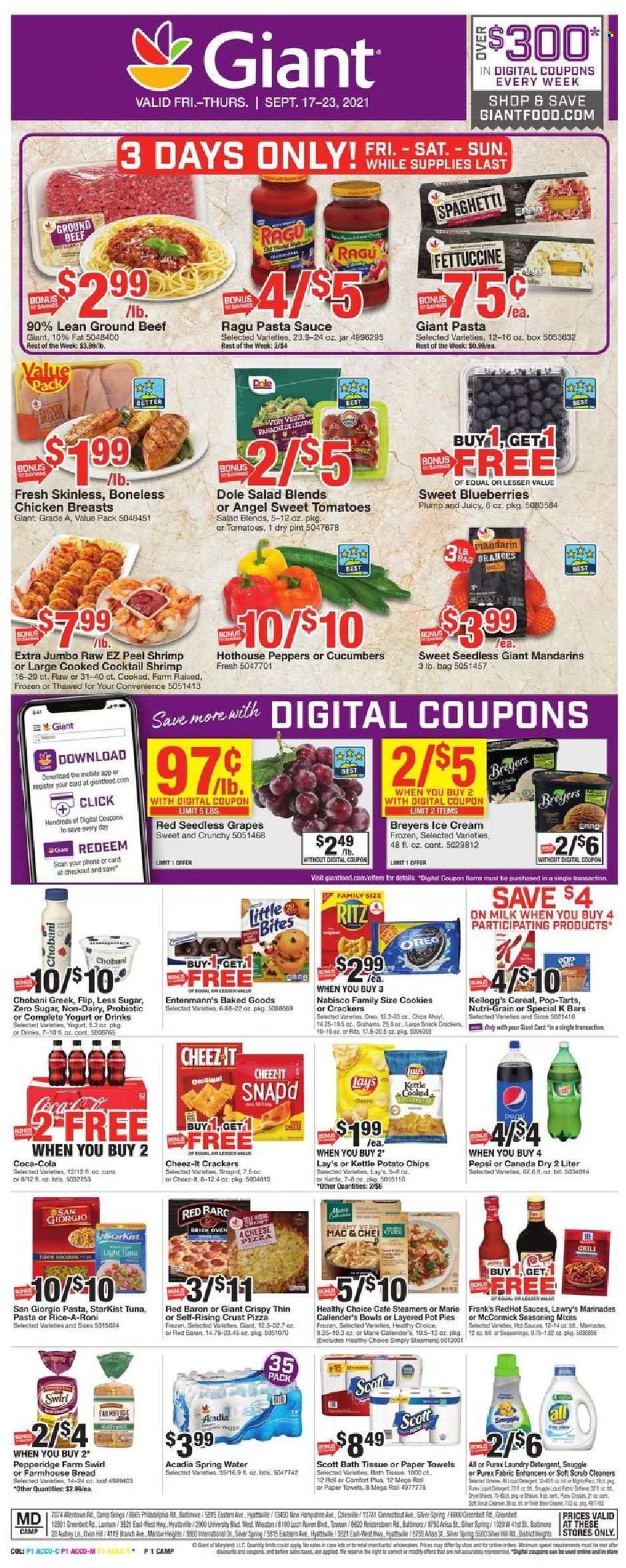 Giant Food ad - 09/17/2021 - 09/23/2021. Page 1