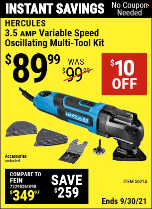 thumbnail - Harbor Freight Flyer - 09/16/2021 - 09/30/2021 - Sales products - tool set. Page 14.