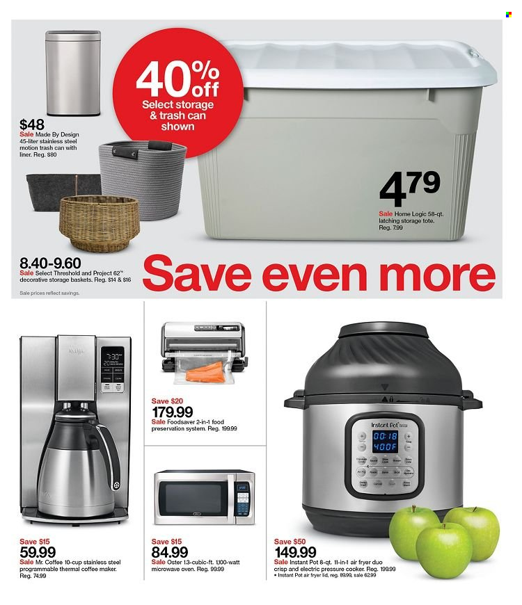 thumbnail - Target Flyer - 09/19/2021 - 09/25/2021 - Sales products - basket, pot, pressure cooker, cup, oven, microwave, coffee machine, air fryer, Instant Pot. Page 5.