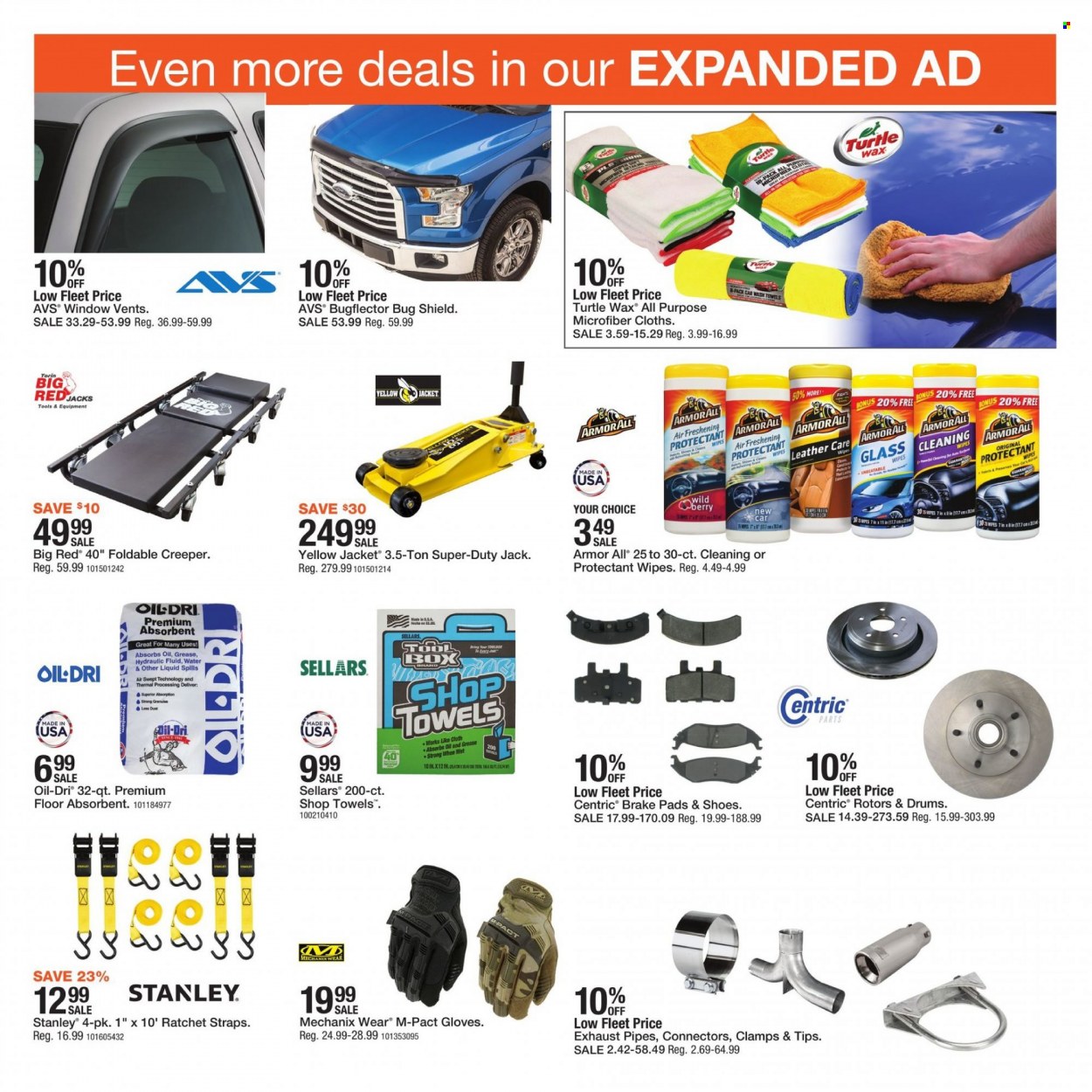 thumbnail - Fleet Farm Flyer - 09/17/2021 - 09/25/2021 - Sales products - shoes, cleansing wipes, wipes, gloves, microfiber towel, towel, jacket, Stanley, Armor All. Page 5.