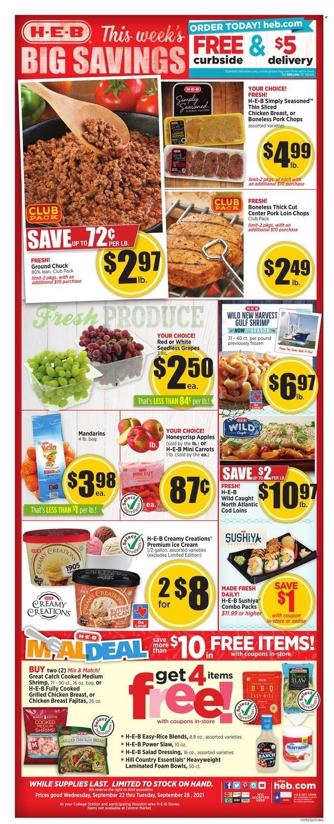 H-E-B ad - 09/22/2021 - 09/28/2021. Page 1