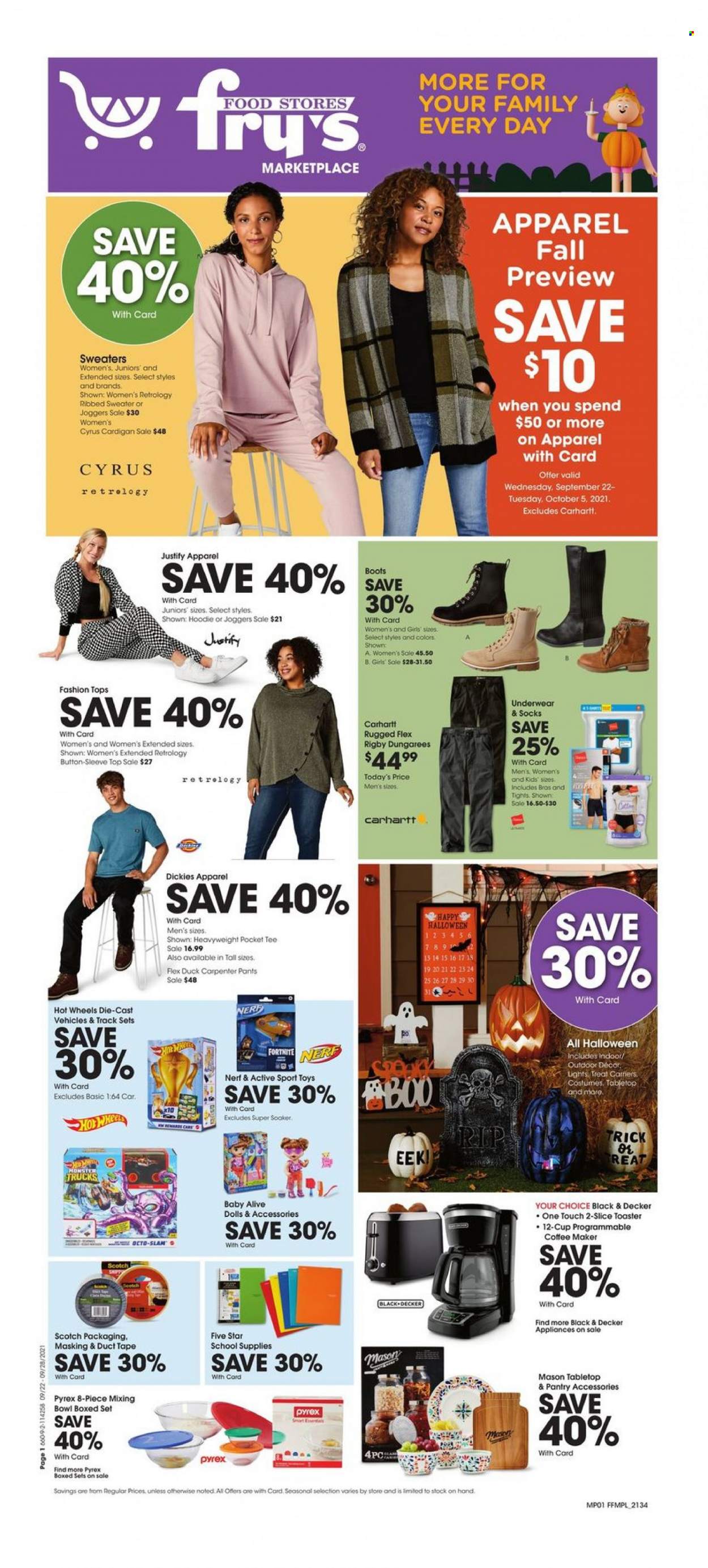 Fry’s ad - 09/22/2021 - 09/28/2021. Page 1