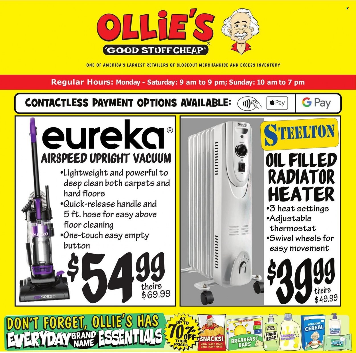 thumbnail - Ollie's Bargain Outlet Flyer - 09/23/2021 - 09/29/2021 - Sales products - hand soap, soap, heater. Page 1.