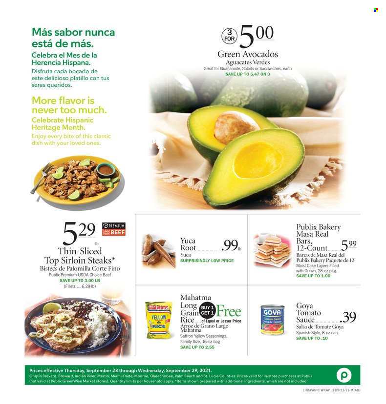 Publix ad - 09/23/2021 - 09/29/2021. Page 1