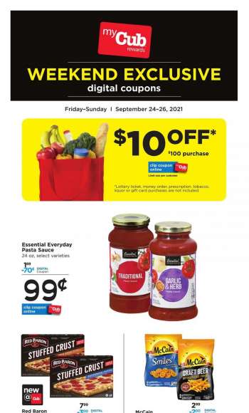Cub Foods Flyer - 09/24/2021 - 09/26/2021.