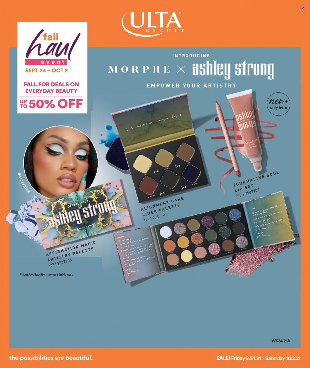 thumbnail - Ulta Beauty Flyer - 09/24/2021 - 10/02/2021 - Sales products - Palette. Page 1.