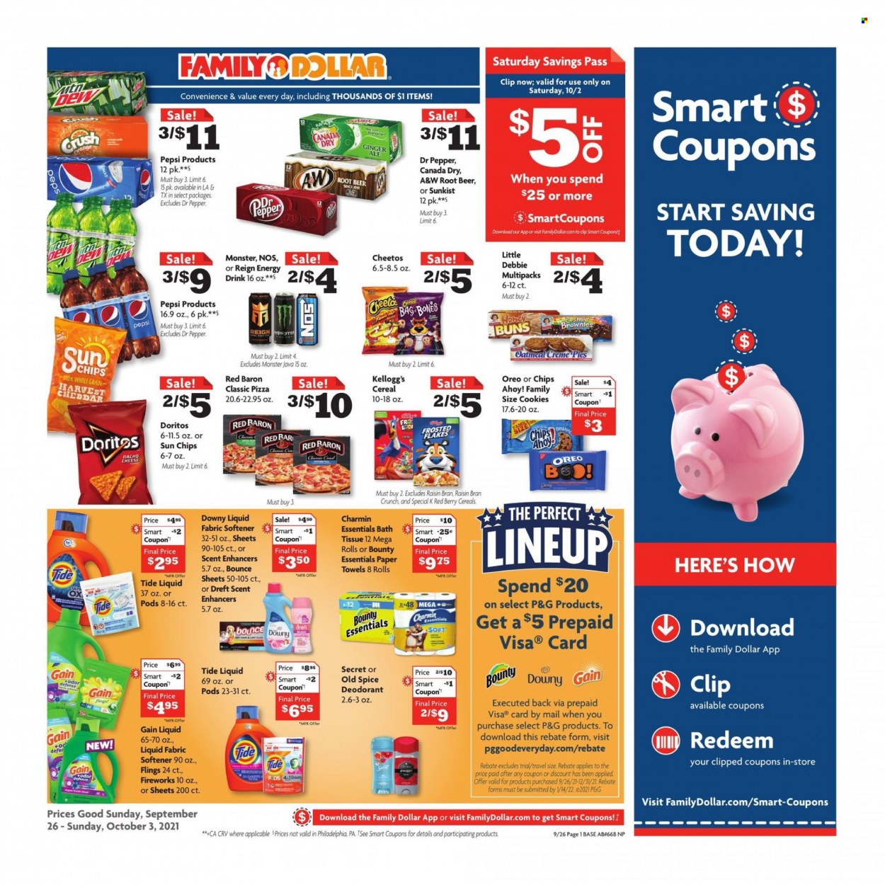Family Dollar ad - 09/26/2021 - 10/03/2021. Page 1