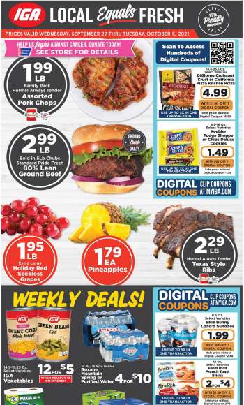 IGA Flyer - 09/29/2021 - 10/05/2021.