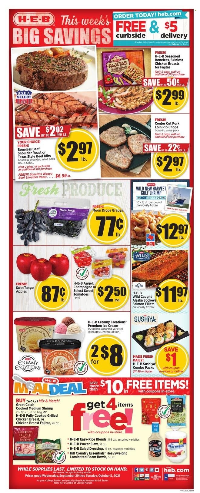 H-E-B ad - 09/29/2021 - 10/05/2021. Page 1