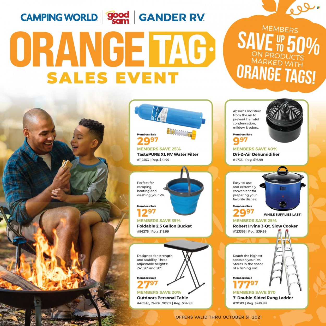 thumbnail - Camping World Flyer - 09/28/2021 - 10/31/2021 - Sales products - fishing rod, gallon. Page 1.