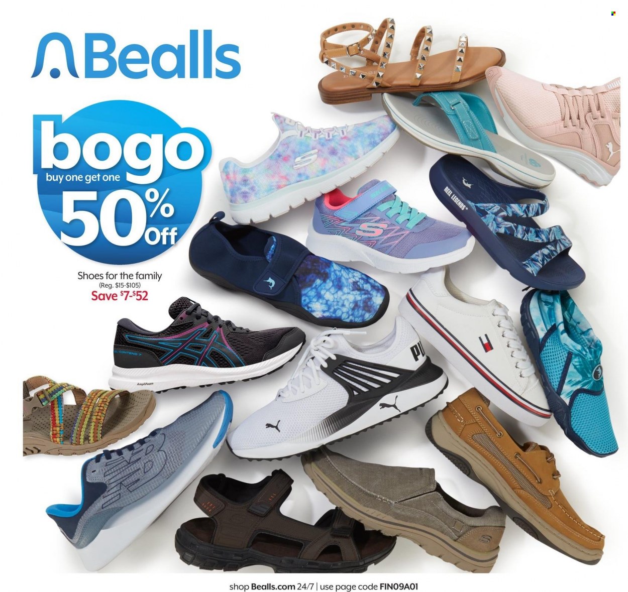 thumbnail - Bealls Florida Flyer - 09/29/2021 - 10/05/2021 - Sales products - shoes, Reel Legends. Page 1.