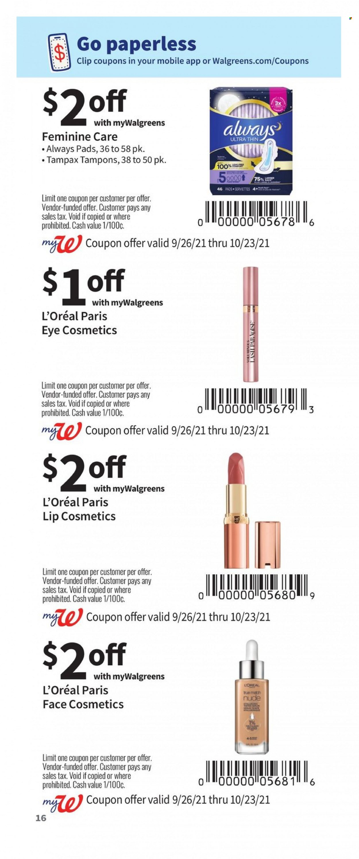 Walgreens ad - 09/26/2021 - 10/23/2021. Page 16