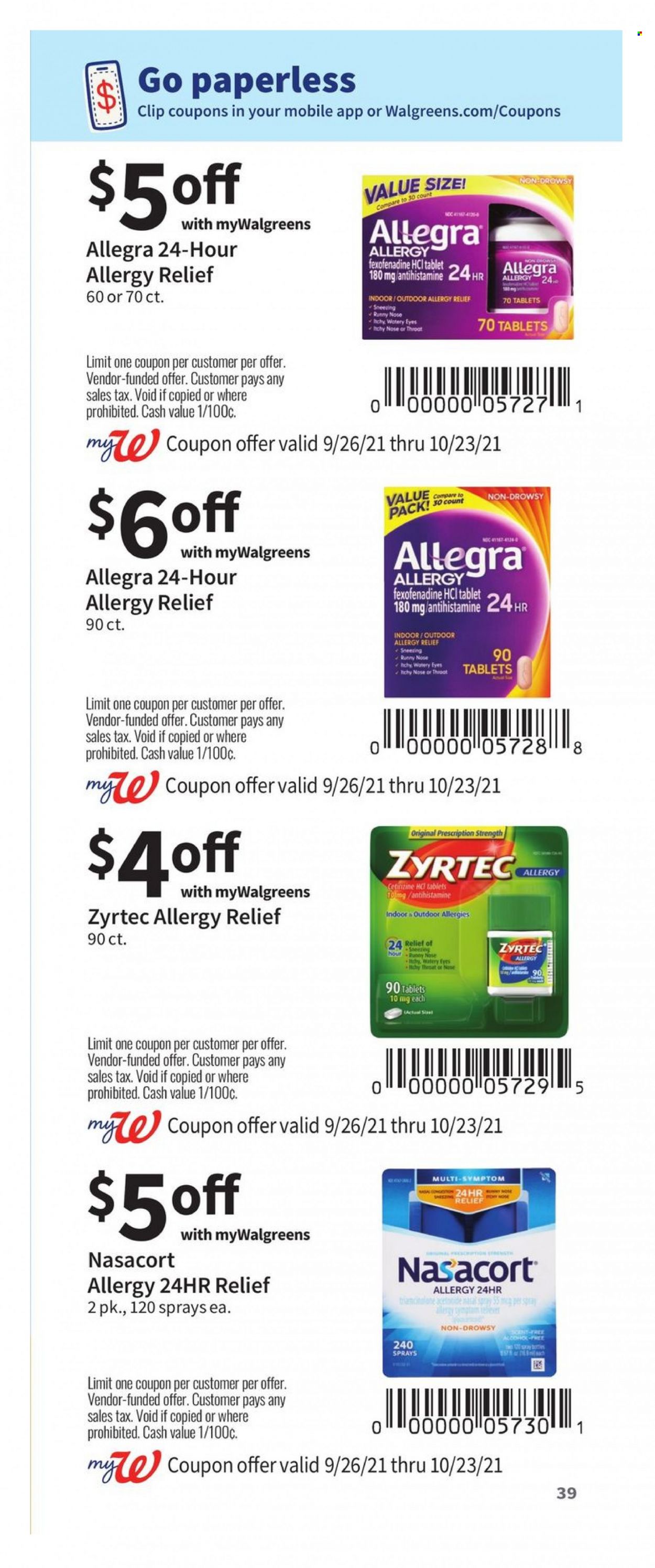 Walgreens ad - 09/26/2021 - 10/23/2021. Page 39