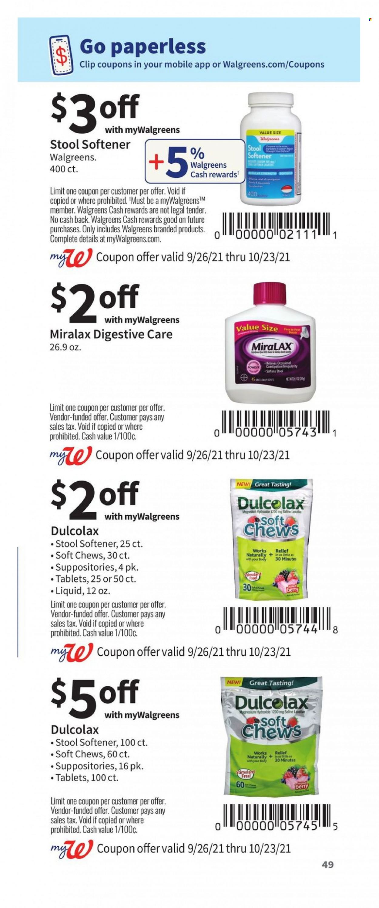 Walgreens ad - 09/26/2021 - 10/23/2021. Page 49