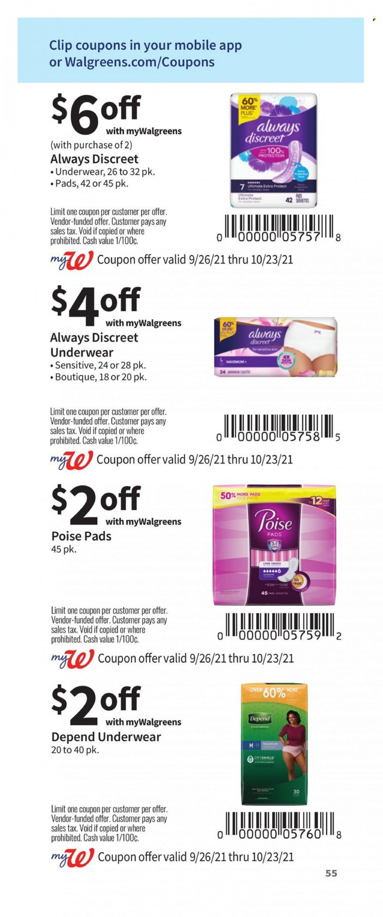 Walgreens ad - 09/26/2021 - 10/23/2021. Page 55