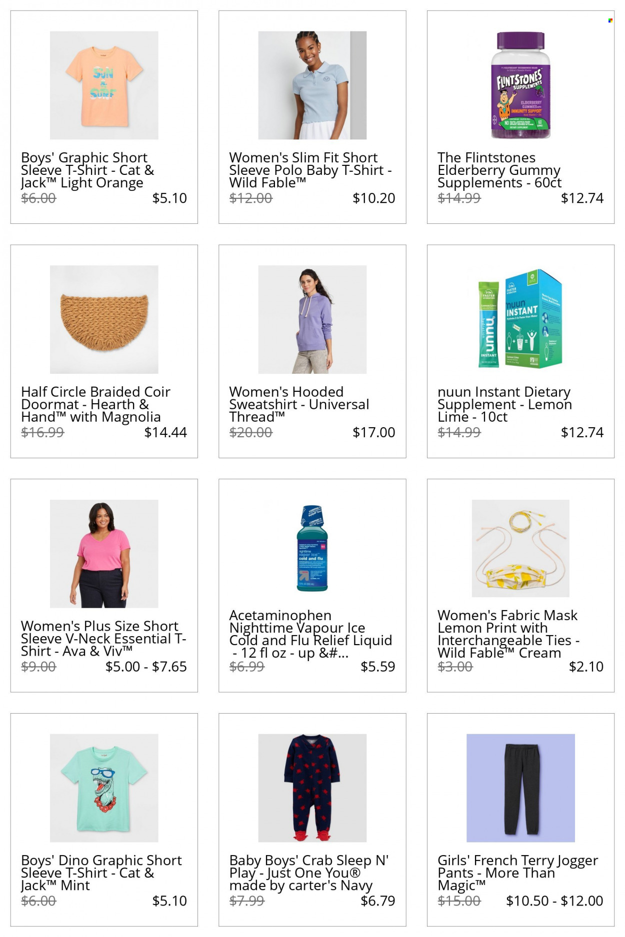 thumbnail - Target Flyer - Sales products - oranges, crab, pants, t-shirt, sweatshirt, dietary supplement. Page 7.