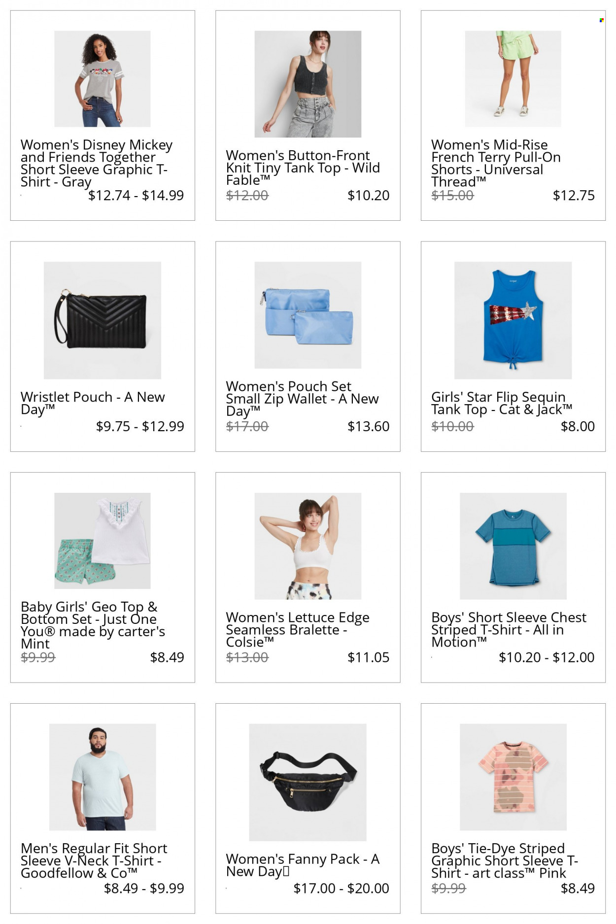 thumbnail - Target Flyer - Sales products - lettuce, Disney, Mickey Mouse, tank, shorts, tank top, t-shirt, wallet. Page 16.