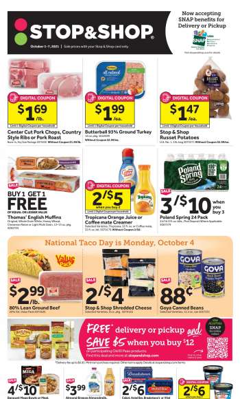 Stop & Shop Flyer - 10/01/2021 - 10/07/2021.