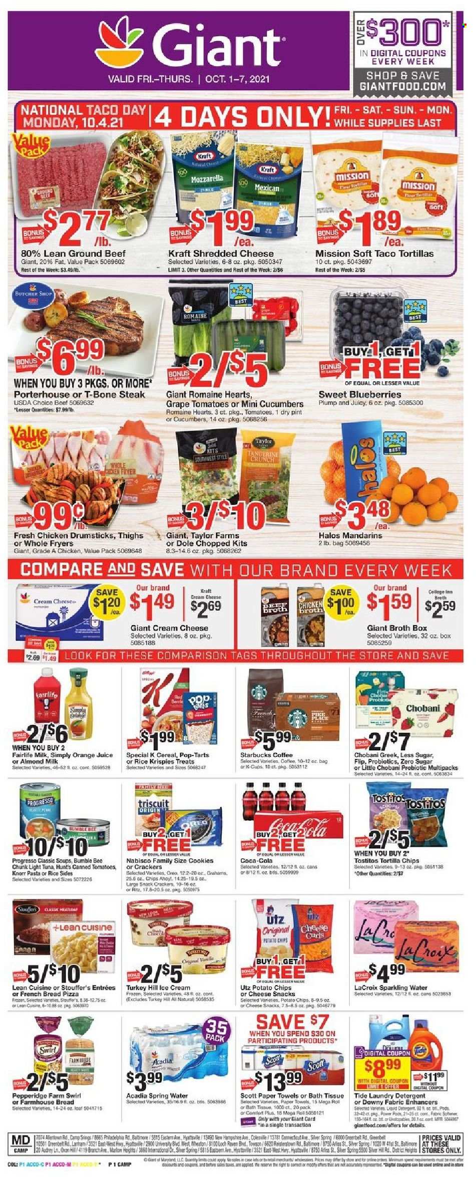 Giant Food ad - 10/01/2021 - 10/07/2021. Page 1