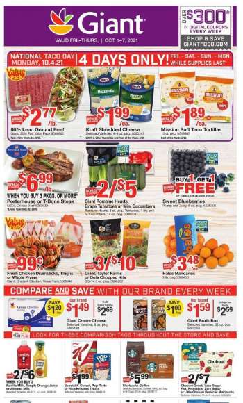 Giant Food Flyer - 10/01/2021 - 10/07/2021.