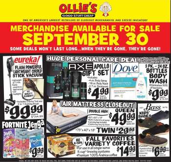 Ollie's Bargain Outlet Flyer - 09/30/2021 - 10/05/2021.