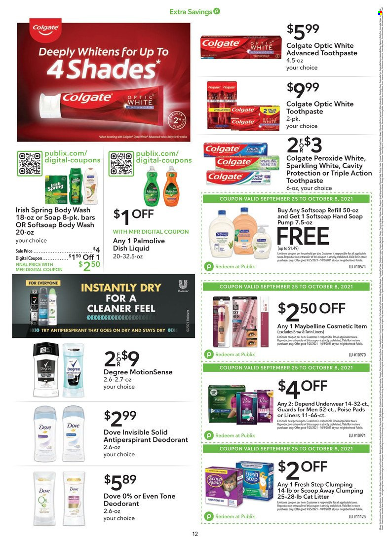 Publix ad - 09/25/2021 - 10/08/2021. Page 12
