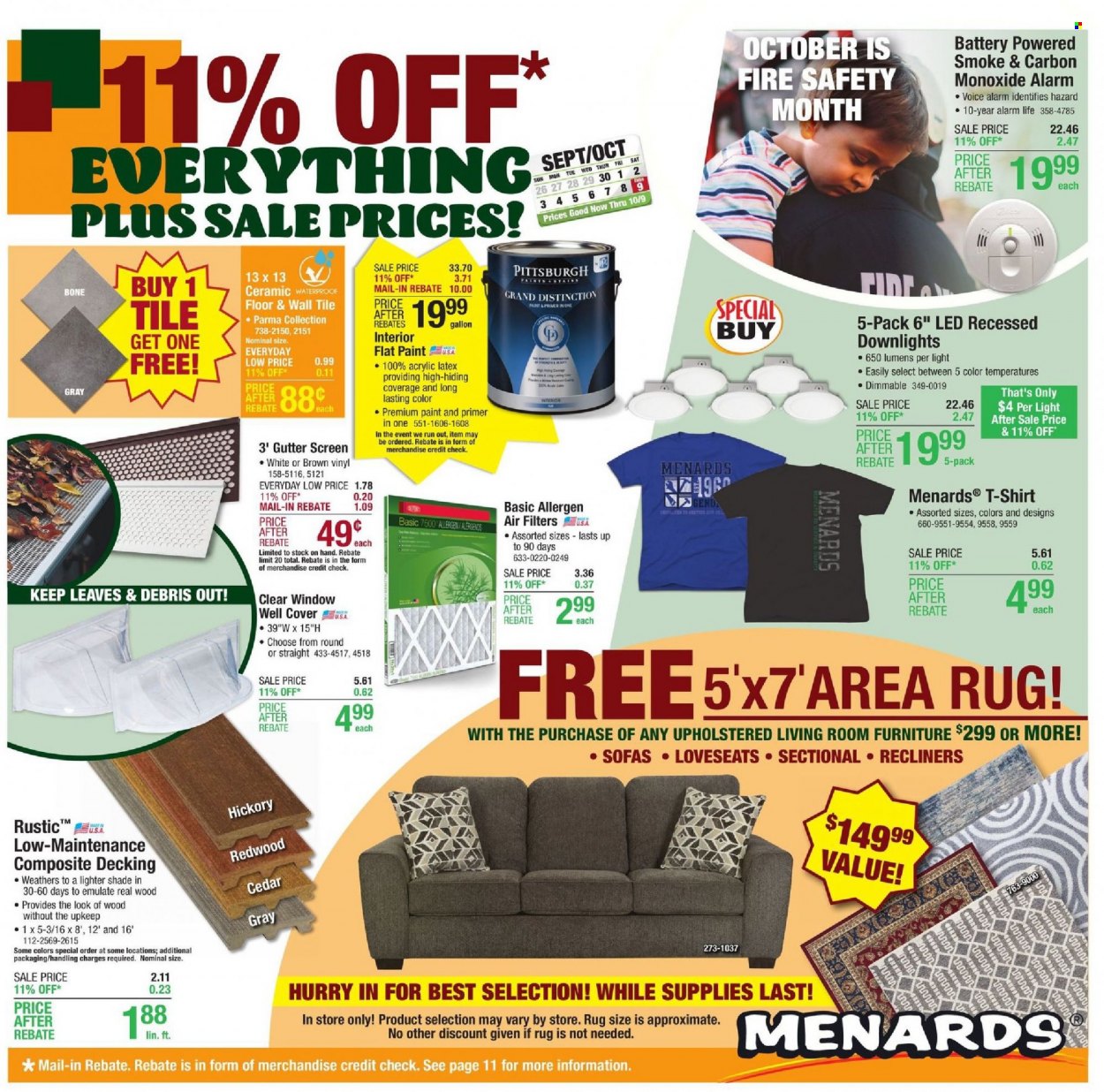 Menards ad - 09/30/2021 - 10/09/2021. Page 1