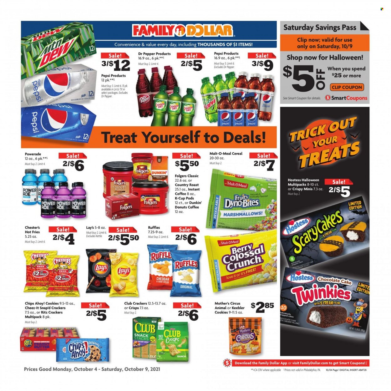 Family Dollar ad - 10/04/2021 - 10/09/2021. Page 1