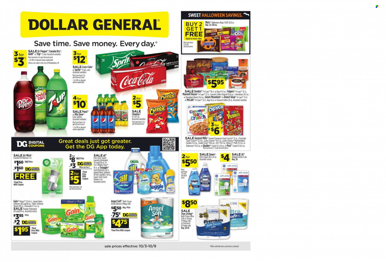 Dollar General ad - 10/03/2021 - 10/09/2021. Page 1