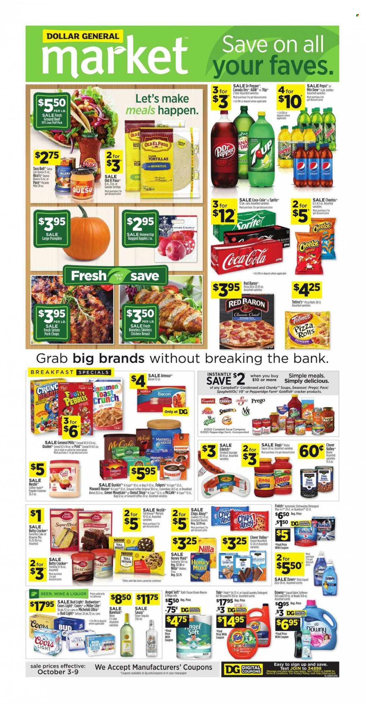 Dollar General ad - 10/03/2021 - 10/09/2021. Page 1