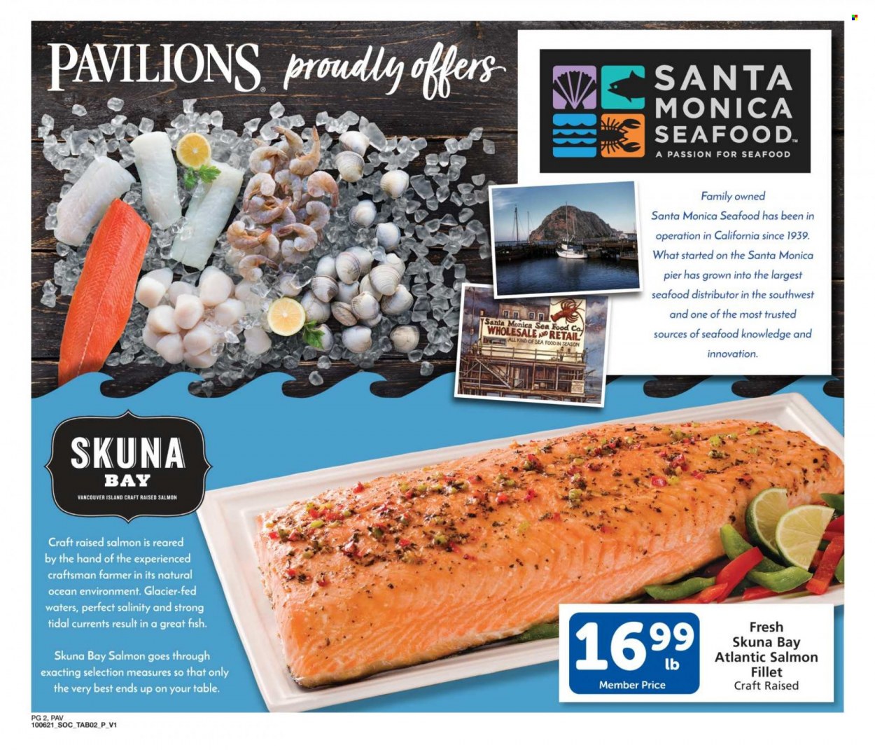 thumbnail - Pavilions Flyer - 10/06/2021 - 10/26/2021 - Sales products - salmon, salmon fillet, seafood, fish. Page 2.