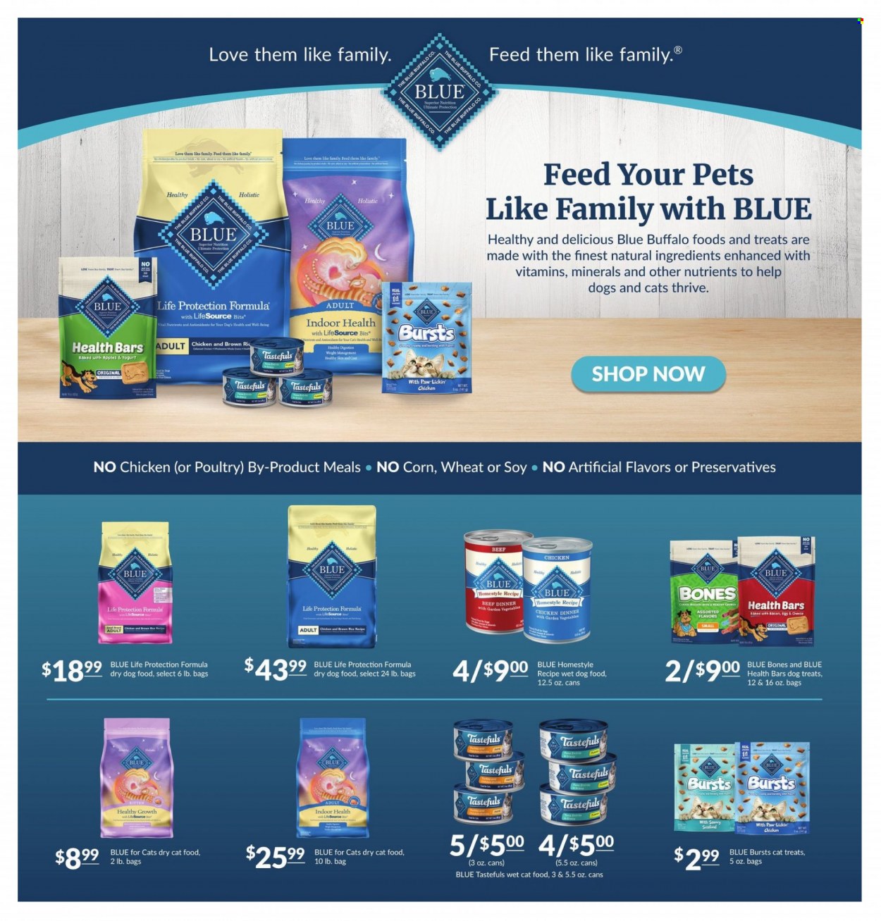 thumbnail - Lowes Foods Flyer - 10/06/2021 - 10/12/2021 - Sales products - yoghurt, animal food, Blue Buffalo, cat food, dog food, wet dog food, dry dog food, dry cat food, wet cat food. Page 9.