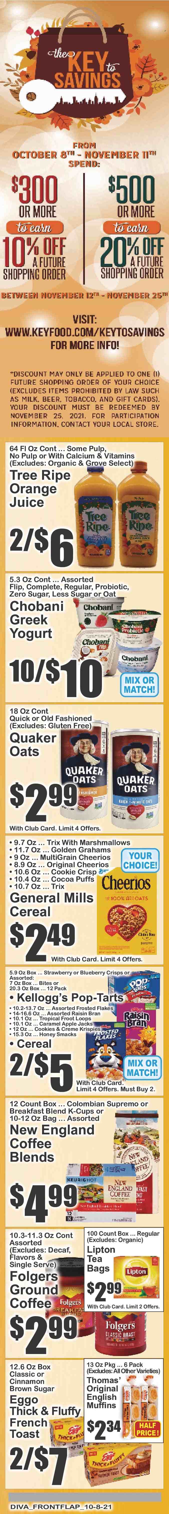 Key Food ad - 10/08/2021 - 10/14/2021. Page 7