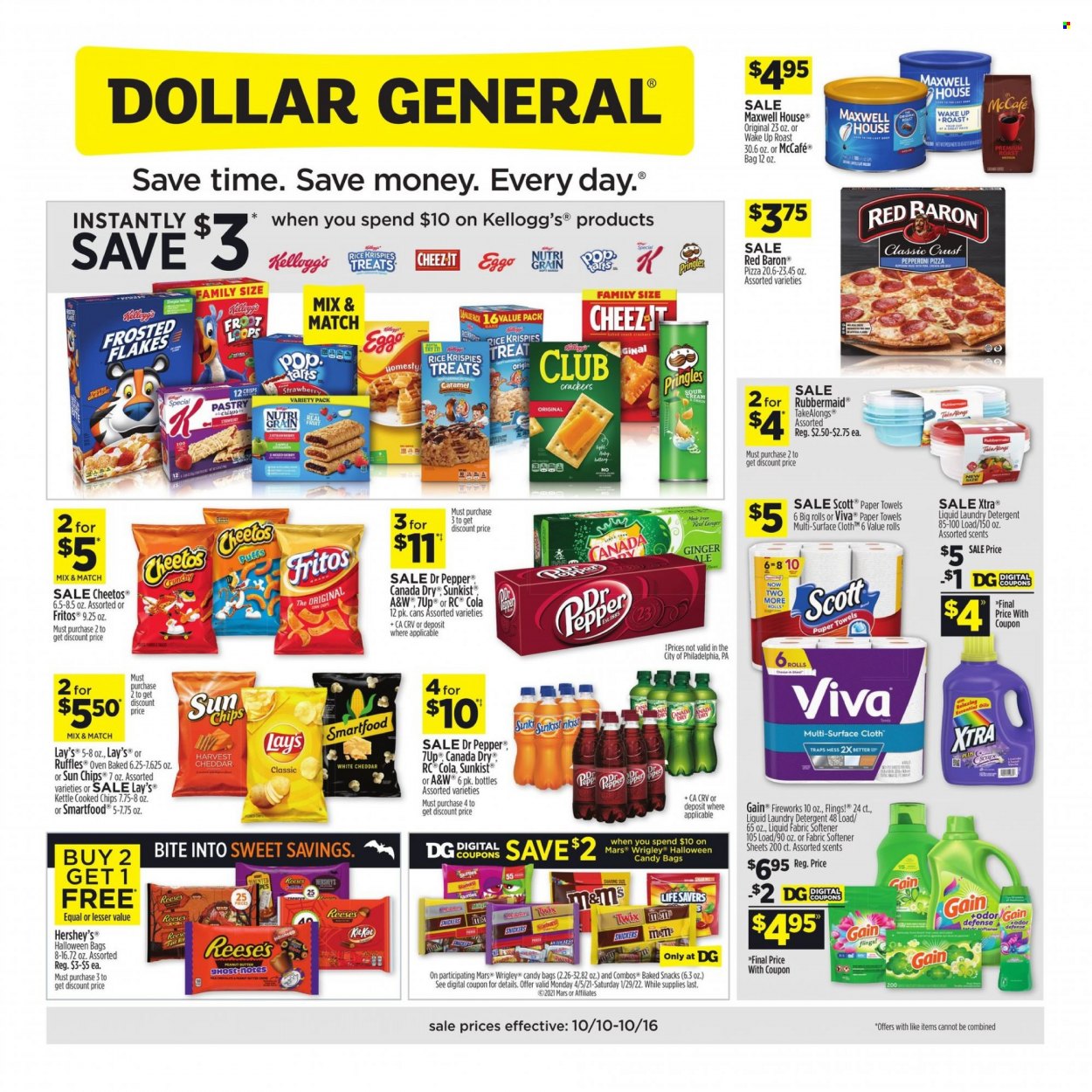Dollar General ad - 10/10/2021 - 10/16/2021. Page 1