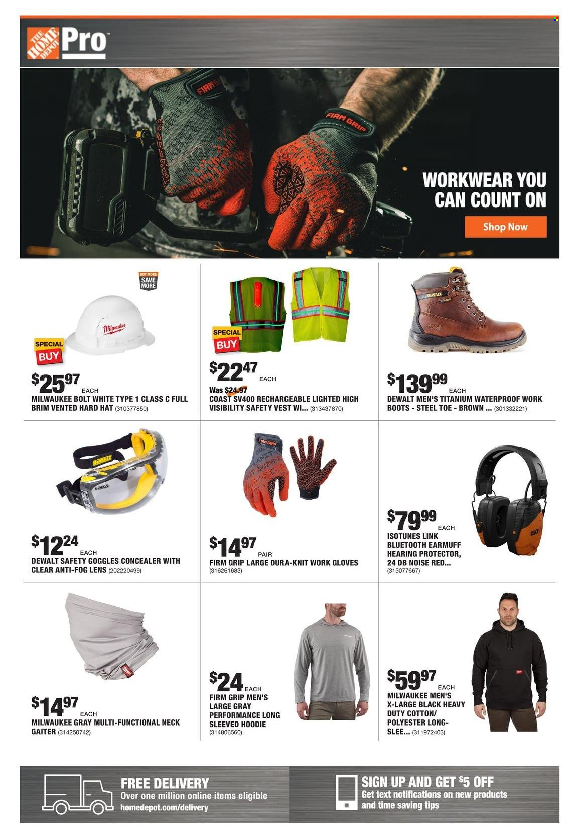 thumbnail - The Home Depot Flyer - 10/11/2021 - 10/18/2021 - Sales products - DeWALT, Milwaukee. Page 1.
