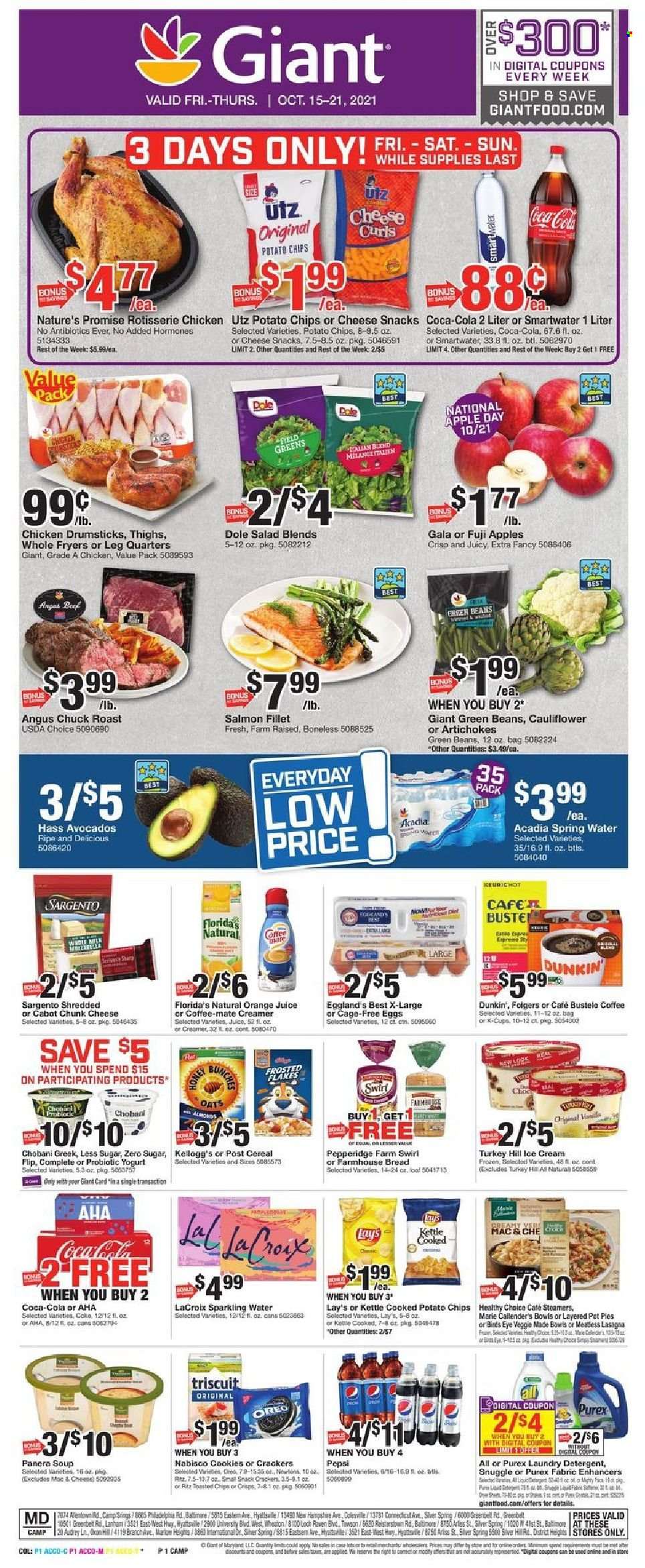 Giant Food ad - 10/15/2021 - 10/21/2021. Page 1